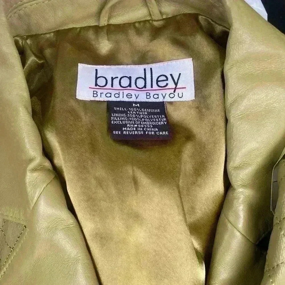 Bradley Bayou quilted green leather jacket - Picture 4 of 5